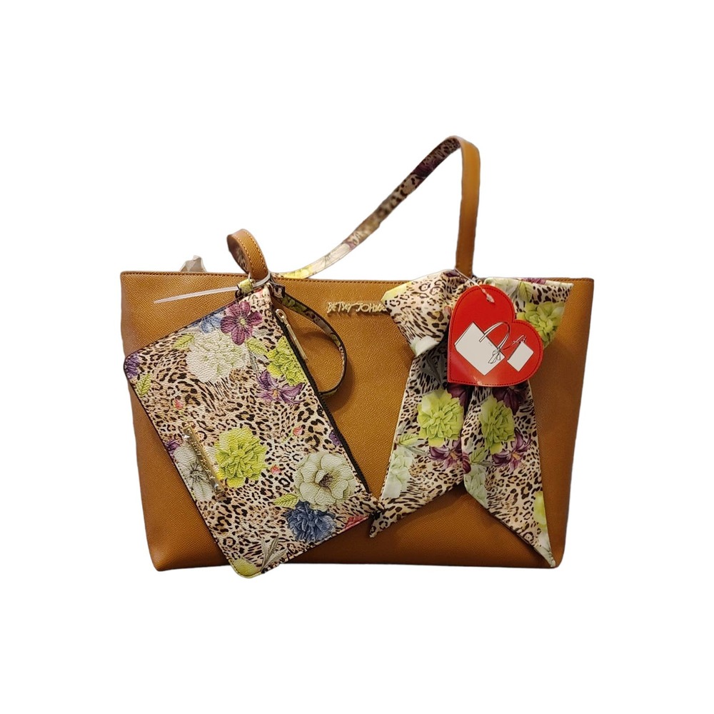 NWT, Betsey Johnson Large Tote with Overnight Pouch
